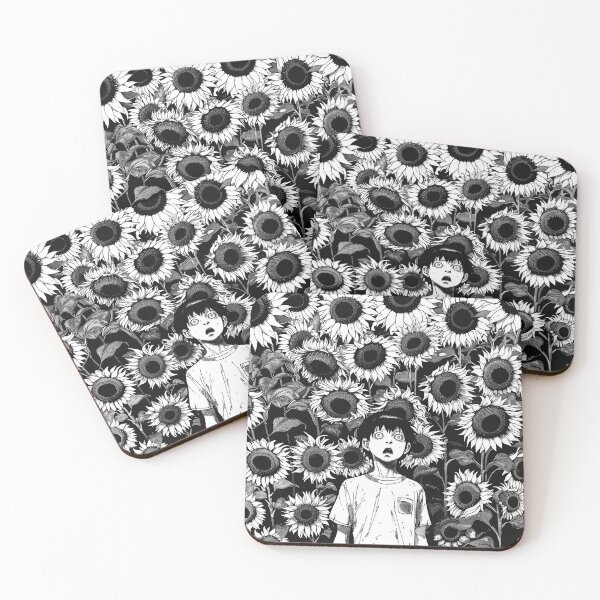 Item preview, Devoured by the Sun – black and white horror manga anime boy designed and sold by ForsakenFrames.