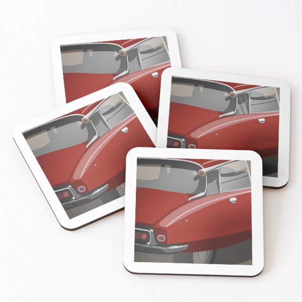 Item preview, Elegant French Classic Retro Car Andre DS ID Flying Saucer Déesse Goddess - Grainy Red designed and sold by Steve Kidd Art.