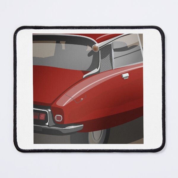 Item preview, Elegant French Classic Retro Car Andre DS ID Flying Saucer Déesse Goddess - Grainy Red designed and sold by Steve Kidd Art.