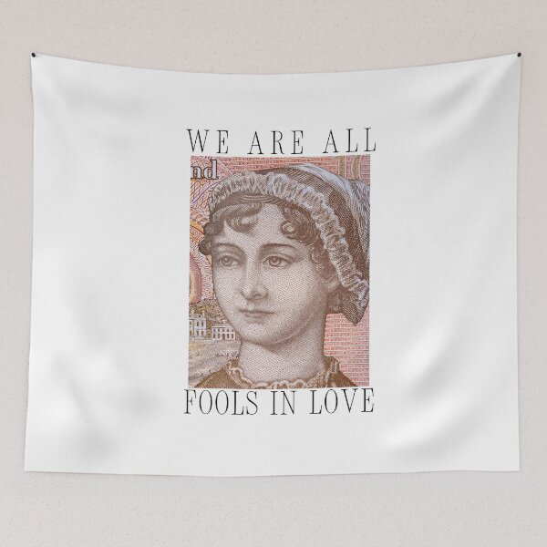 Item preview, Women's Pride and Prejudice Quotes T Shirt, Pride & Prejudice, Jane Austen T-Shirt, Fools in Love Quote Tee Shirt, Pride and Prejudice Quotes Shirt designed and sold by CloverAnnie.
