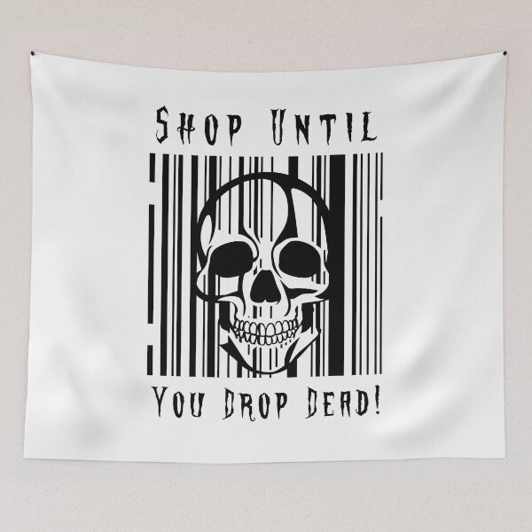 Item preview, halloween design for shop assistants, retail workers, shopers, shopaholic, shopping addict halloween deco, designed and sold by EwaVerse.