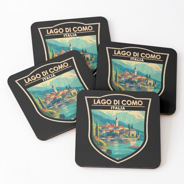 Item preview, Lago di Como Italia Travel Art Badge designed and sold by KrisSidDesigns.