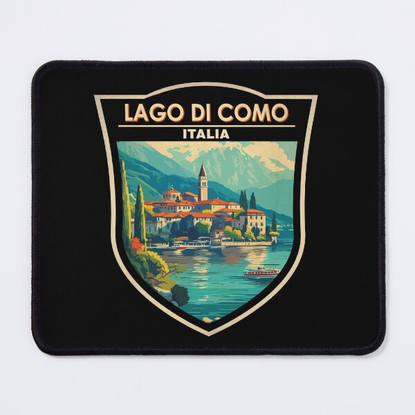 Item preview, Lago di Como Italia Travel Art Badge designed and sold by KrisSidDesigns.
