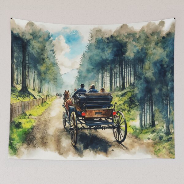 Item preview, Horse and Carriage Adventure designed and sold by Delemore Art.