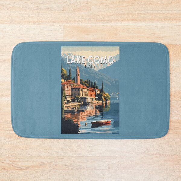 Item preview, Lake Como Italy Travel Art Vintage designed and sold by KrisSidDesigns.