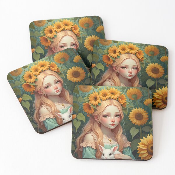 Item preview, Beautiful girl with sunflowers designed and sold by DAYMONDAY1976.
