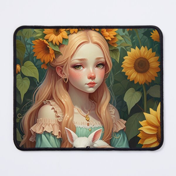 Item preview, Beautiful girl with sunflowers designed and sold by DAYMONDAY1976.