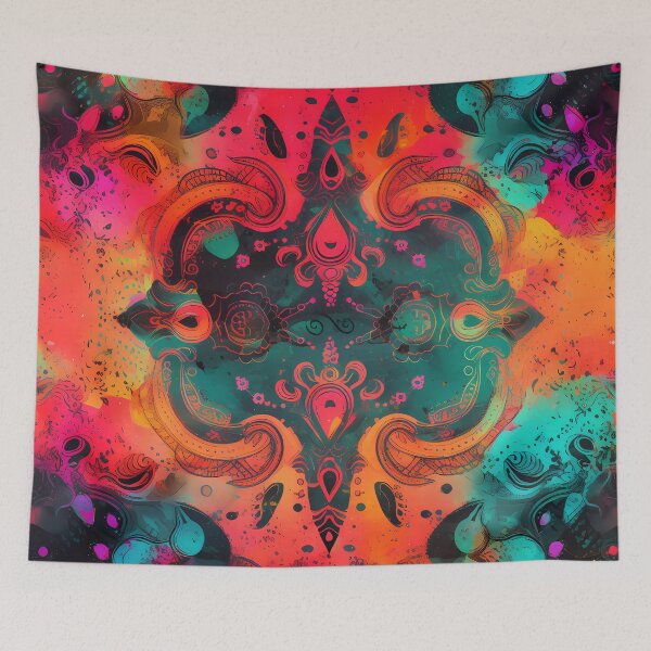 Item preview, “Somali Fusion: Timeless Patterns Meets Psychedelic Dreams” designed and sold by Art-Vortex-fr.