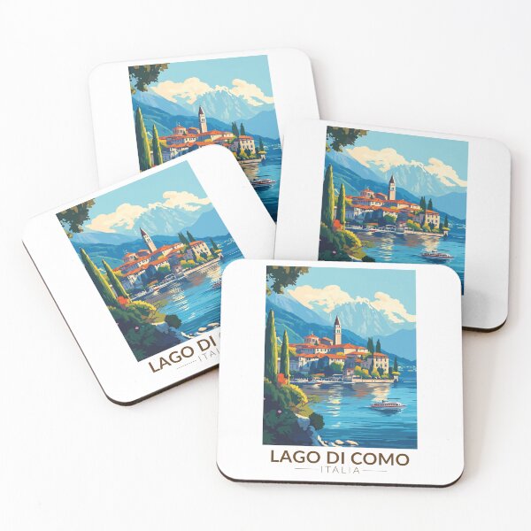Item preview, Lago di Como Italia Lombardia Travel Art Vintage designed and sold by KrisSidDesigns.