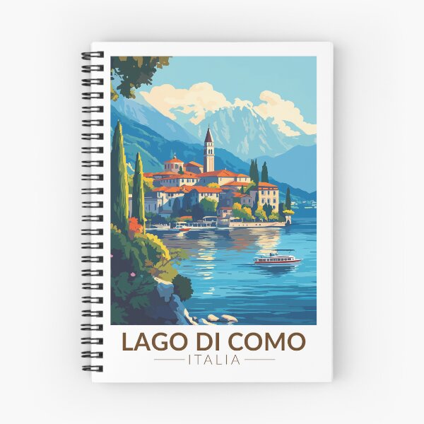 Item preview, Lago di Como Italia Lombardia Travel Art Vintage designed and sold by KrisSidDesigns.