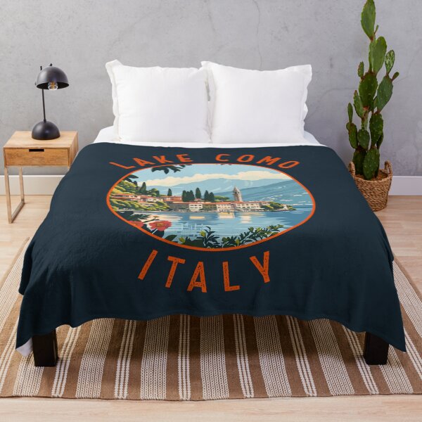 Item preview, Lake Como Italy Retro Distressed Circle designed and sold by KrisSidDesigns.