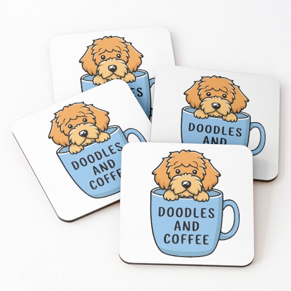 Item preview, Doodles And Coffee! Cute Golden Doodles designed and sold by PMCreative.