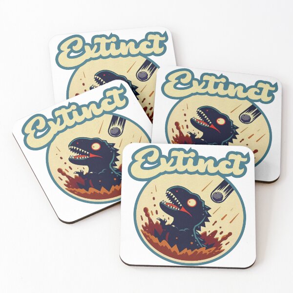 Item preview, Funny Dinosaur in Apocalypse with Meteor Showers – "EXTINCT" Design designed and sold by GALUMARKET.