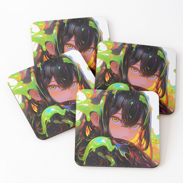Item preview, Neon Liquid Slime Anime Girl designed and sold by bubblegoth.