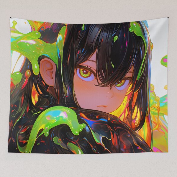 Item preview, Neon Liquid Slime Anime Girl designed and sold by bubblegoth.