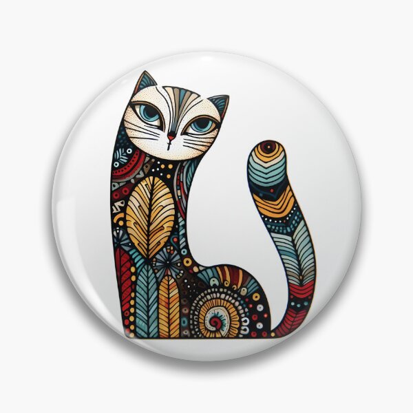 Item preview, Patterned cat designed and sold by NadyaMichaels.