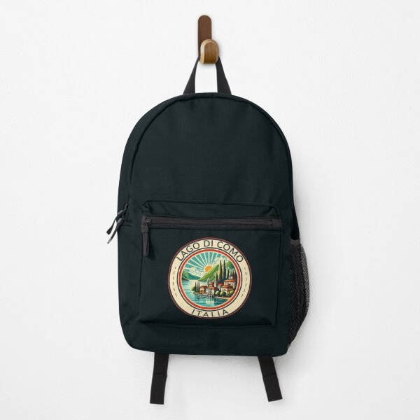 Item preview, Lago di Como Italia Illustration Travel Art Badge designed and sold by KrisSidDesigns.
