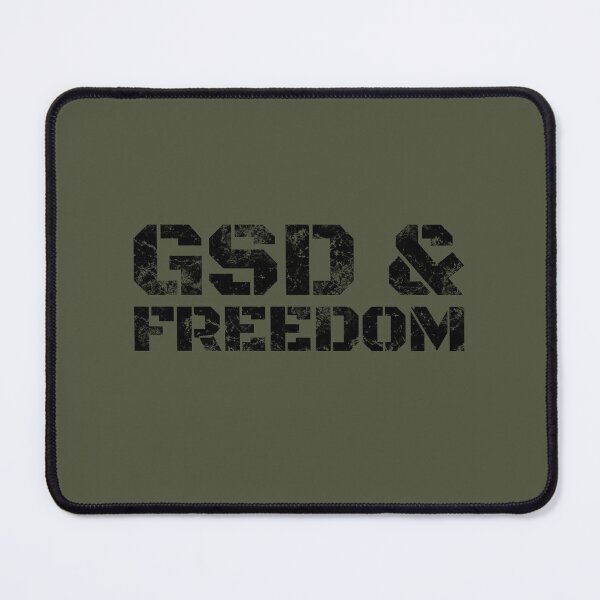 Item preview, GSD German Shepherd and Freedom USA Military Gift designed and sold by Guarddogdrive.