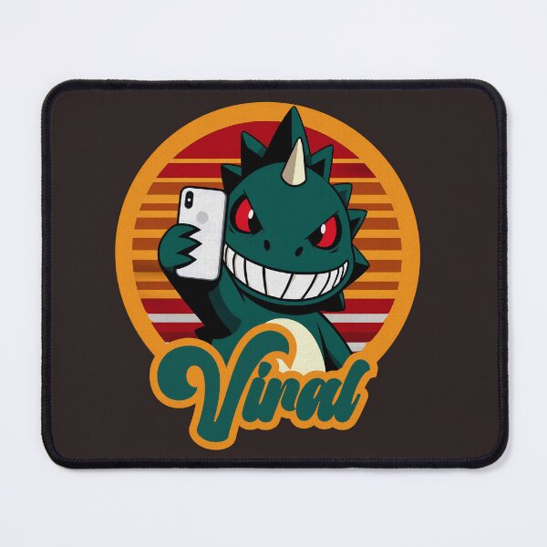 Item preview, Retro Dinosaur Taking a Selfie with "VIRAL" Caption – Fun and Quirky Design designed and sold by GALUMARKET.