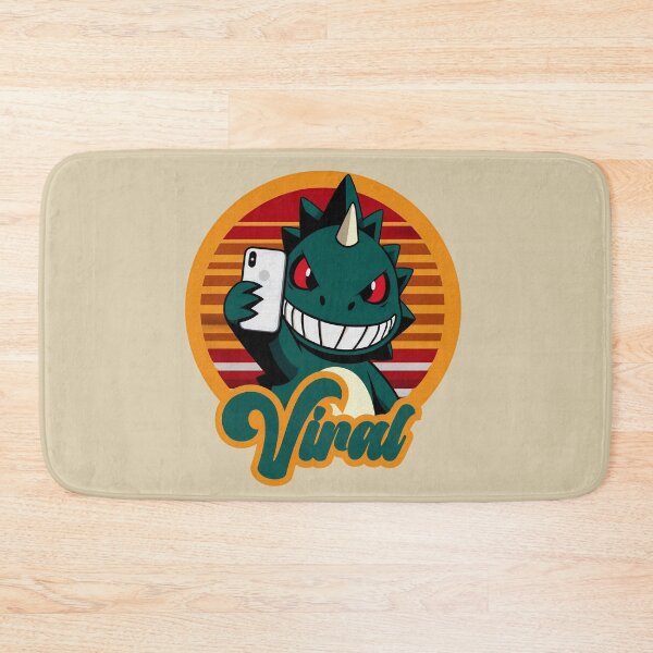 Item preview, Retro Dinosaur Taking a Selfie with "VIRAL" Caption – Fun and Quirky Design designed and sold by GALUMARKET.