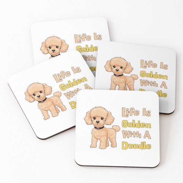 Item preview, Life Is Golden With A Doodle! Cute Golden Doodles designed and sold by PMCreative.
