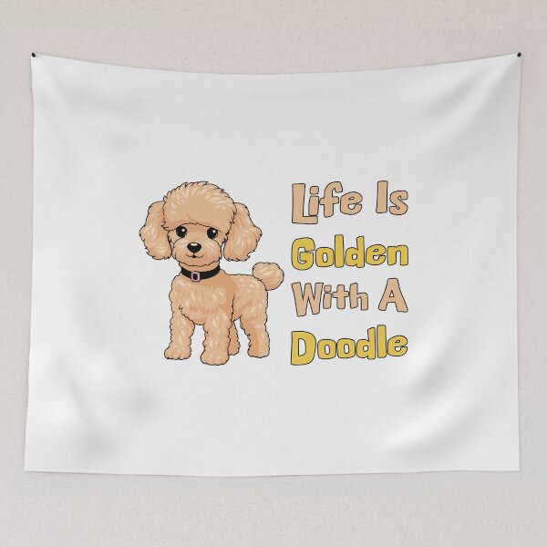 Item preview, Life Is Golden With A Doodle! Cute Golden Doodles designed and sold by PMCreative.