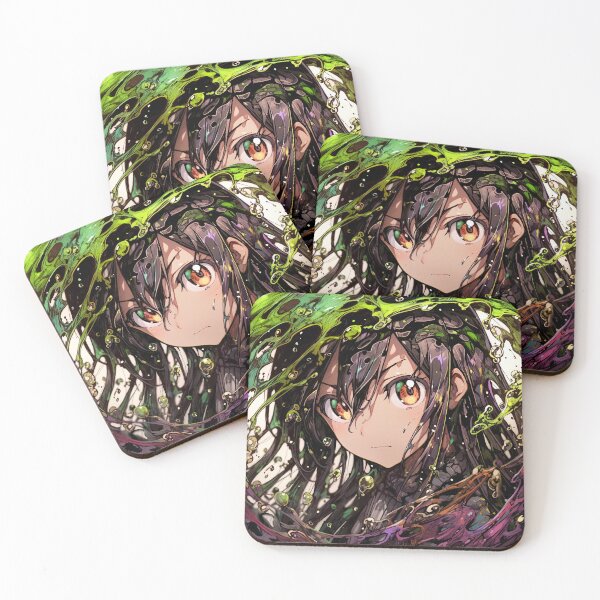 Item preview, Dark Neon Slime Splash Anime Girl designed and sold by bubblegoth.