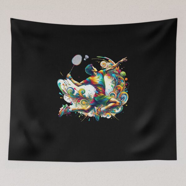 Item preview, Badminton Player with Shuttlecock Smash Hand designed and sold by Shirt-Expert.