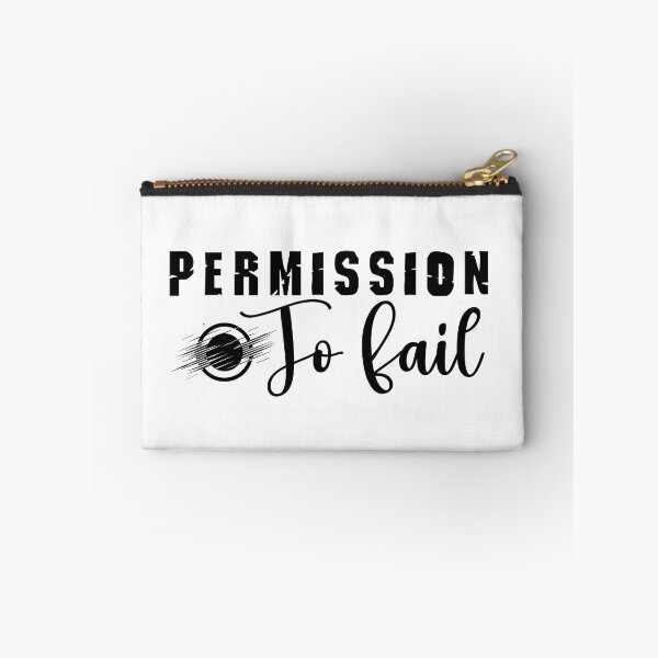 Aperçu de l'œuvre Permission to Fail Motivational Quote Design créée et vendue par ObjCrea123.