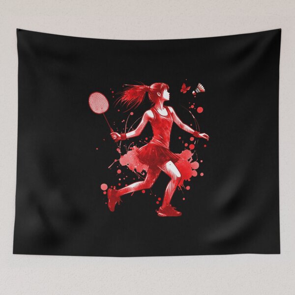 Item preview, Badminton Player with Shuttlecock Smash Hand designed and sold by Shirt-Expert.
