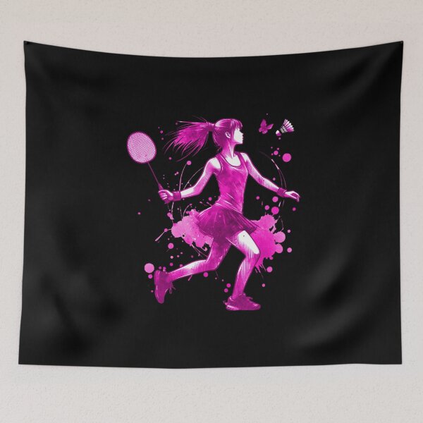 Item preview, Badminton Player with Shuttlecock Smash Hand designed and sold by Shirt-Expert.