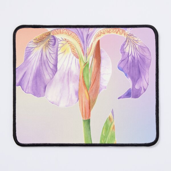 Item preview, Watercolour purple Iris watercolor floral artwork aquarelle. designed and sold by Yarlseri.