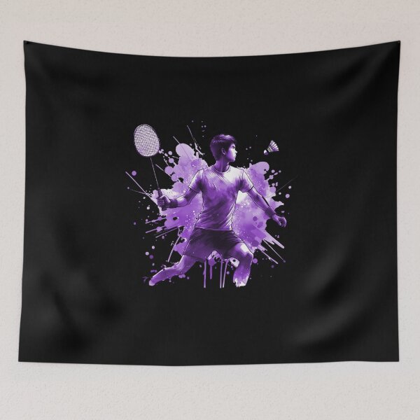 Item preview, Badminton Player with Shuttlecock Smash Hand designed and sold by Shirt-Expert.
