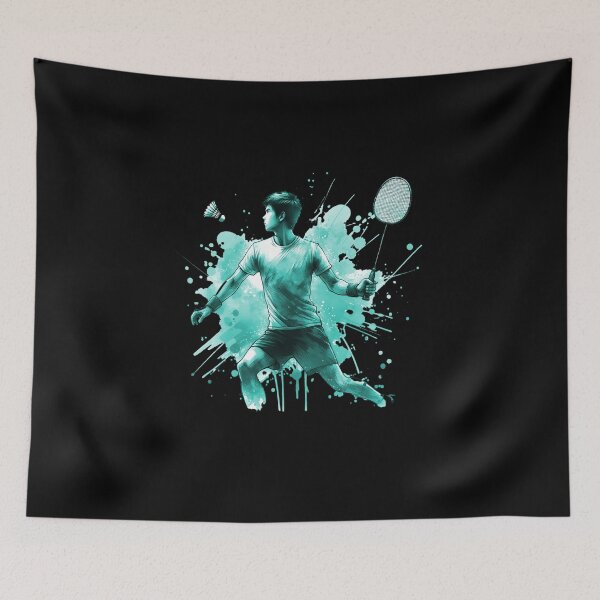 Item preview, Badminton Player with Shuttlecock Smash Hand designed and sold by Shirt-Expert.