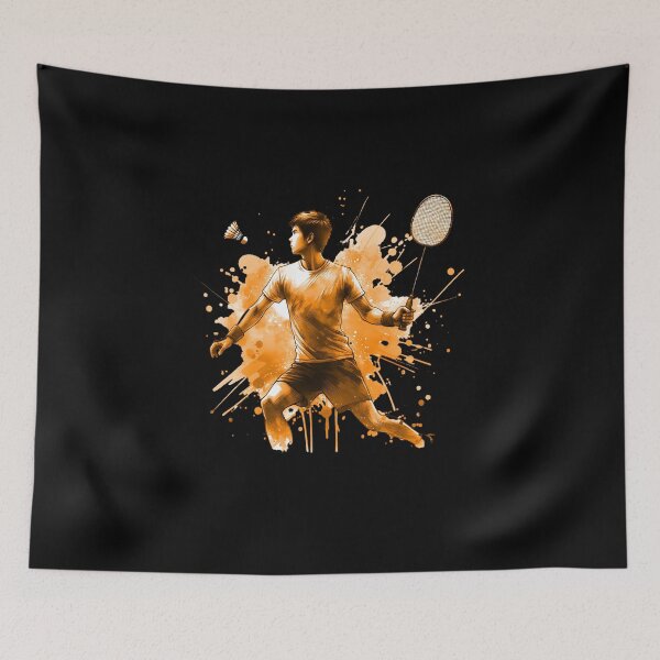 Item preview, Badminton Player with Shuttlecock Smash Hand designed and sold by Shirt-Expert.