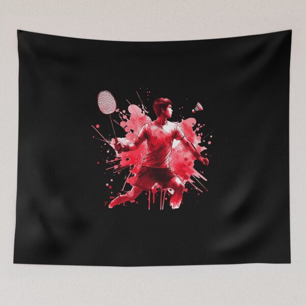 Item preview, Badminton Player with Shuttlecock Smash Hand designed and sold by Shirt-Expert.