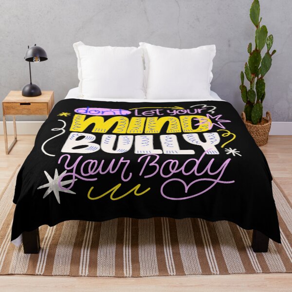 Item preview, Don't let your mind bully your body positivity quote designed and sold by DesignsCornerCo.