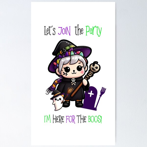 Item preview, Halloween 2024 Cute Witch with her magic stick designed and sold by BDLuck2021.