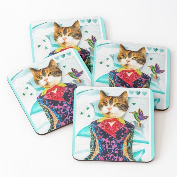 Item preview, Calico Cat and Hummingbird - 'Be Vibrant!' designed and sold by Nikki Fortuin Arts & Crafts.