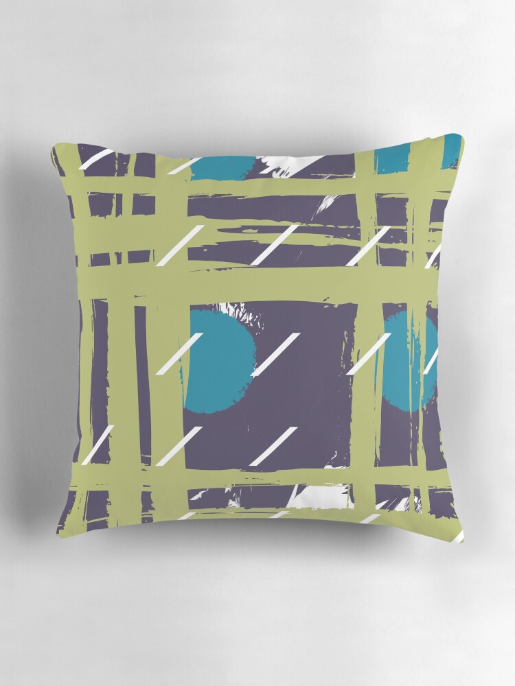 Thumbnail 3 of 4, Pillow, Modern Tartan designed and sold by HoopandHoller.
