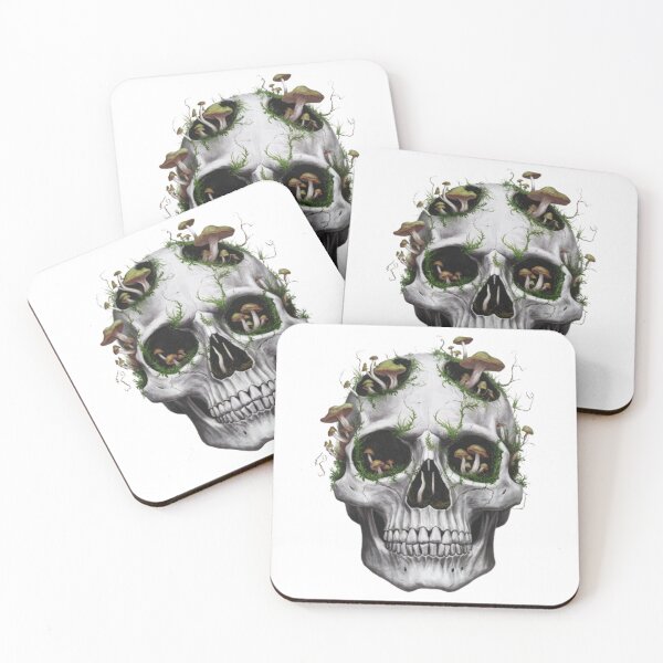 Item preview, Life from Death: A Striking Juxtaposition of a Skull with Organic Growth designed and sold by TrendTrove1.