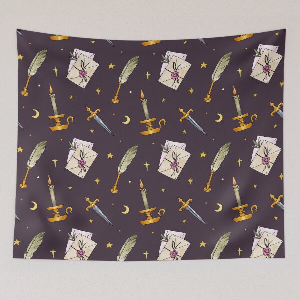 Item preview, Dark Academia Letter Writing - Purple designed and sold by Ellen Wilberg.