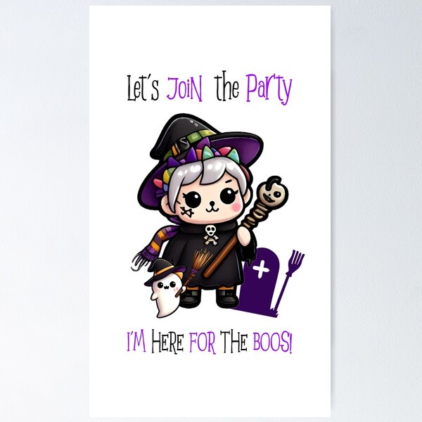 Item preview, Halloween 2024 Cute Witch with her magic stick designed and sold by BDLuck2021.