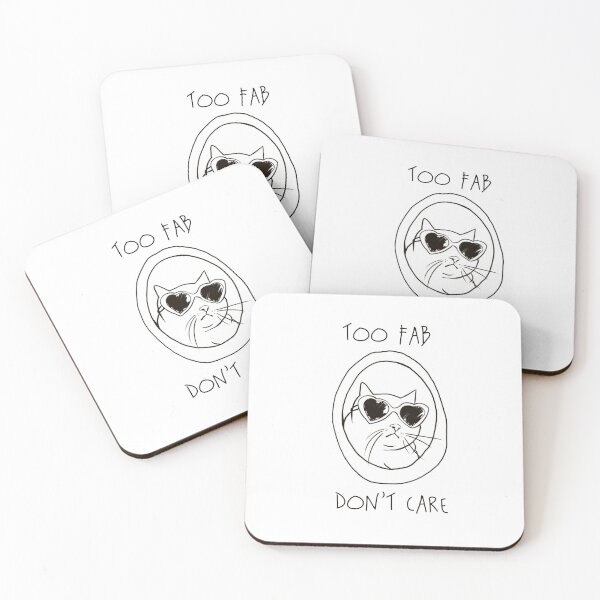 Item preview, Too fab don’t care sassy cat designed and sold by WovenDelights.