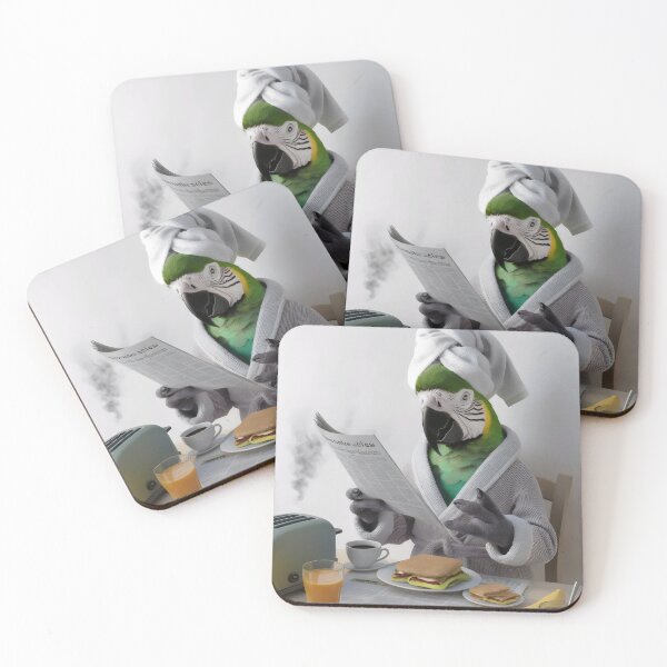 Item preview, A parrot in the morning. designed and sold by MyHappyArtShop.