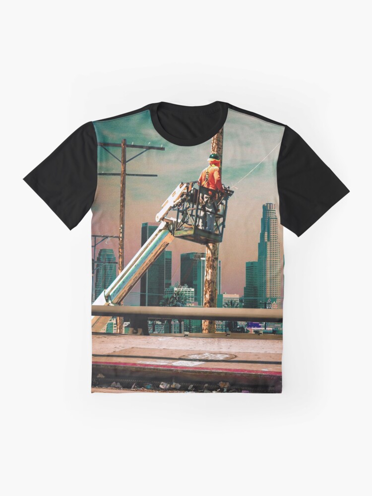 Alternate view of Retro LA Utility Worker Graphic T-Shirt