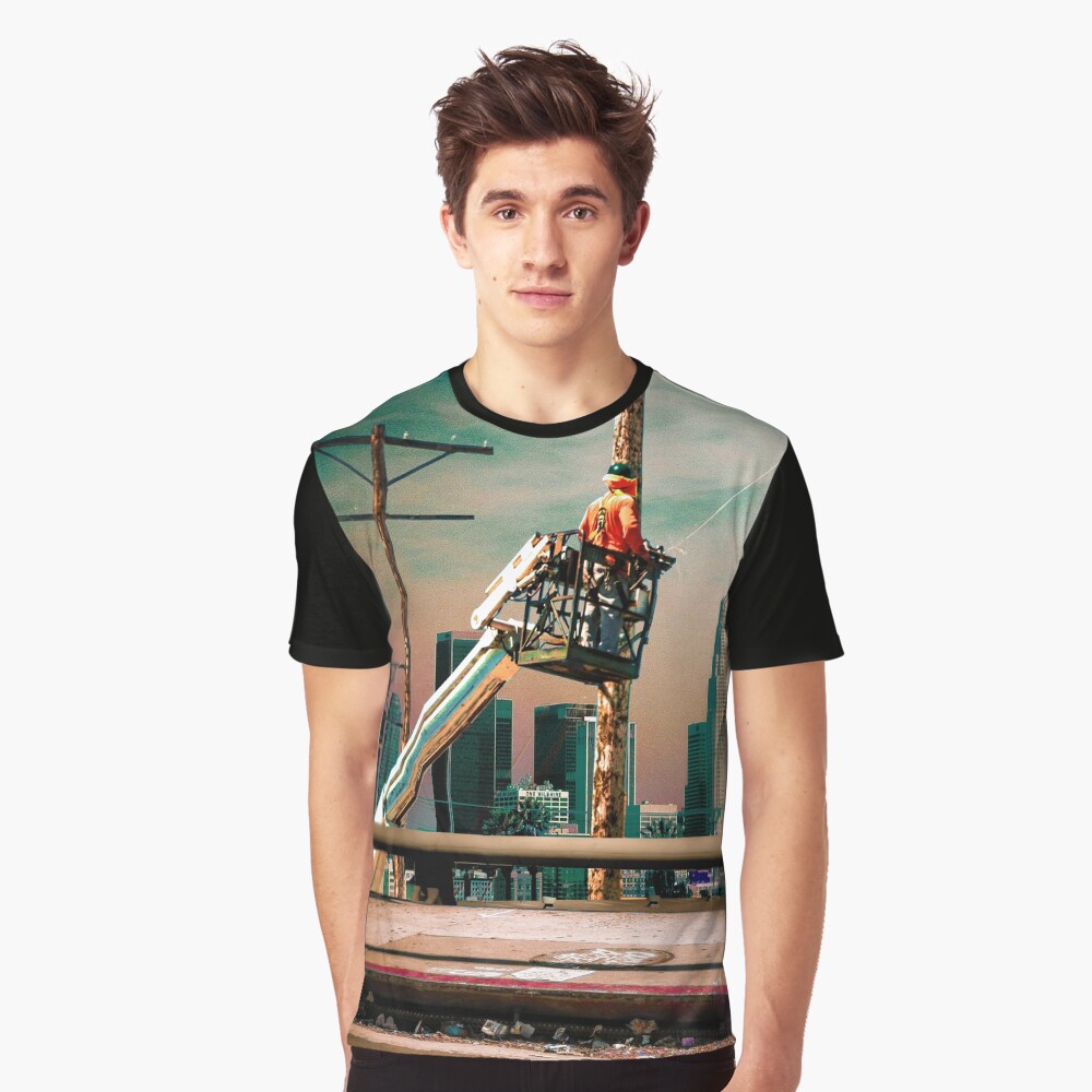 Retro LA Utility Worker Graphic T-Shirt