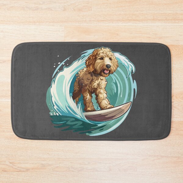 Artikelvorschau, Surfender Goldendoodle entworfen und verkauft von VelvetRoom.