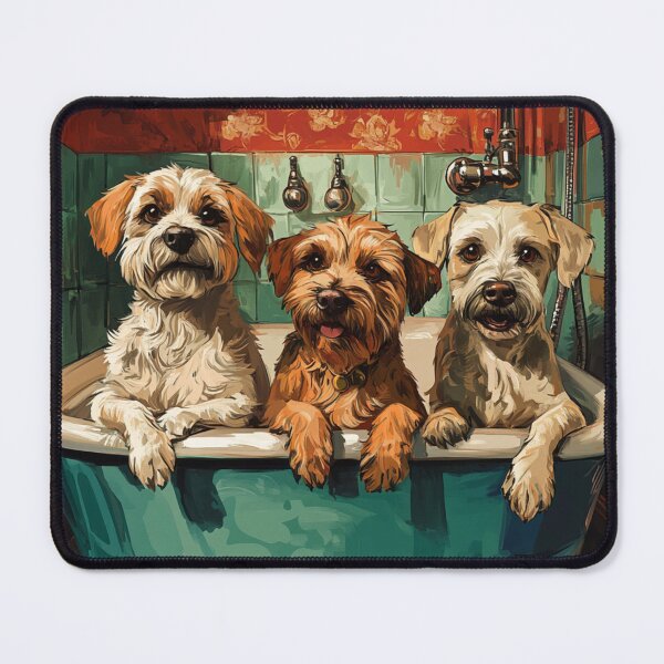 Item preview, Bathroom Puppies designed and sold by patternshoprad.