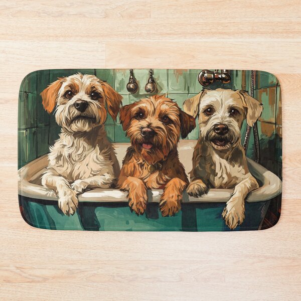Item preview, Bathroom Puppies designed and sold by patternshoprad.